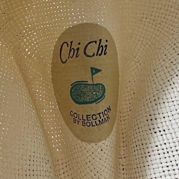 Vintage Chi Chi for Bollman Collection Straw Golf Hat - Picture 2 of 8